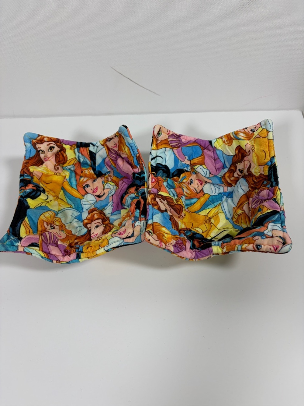 Unbranded Multicolor Princess Print Fabric Bowl Cozy - Pack of 2